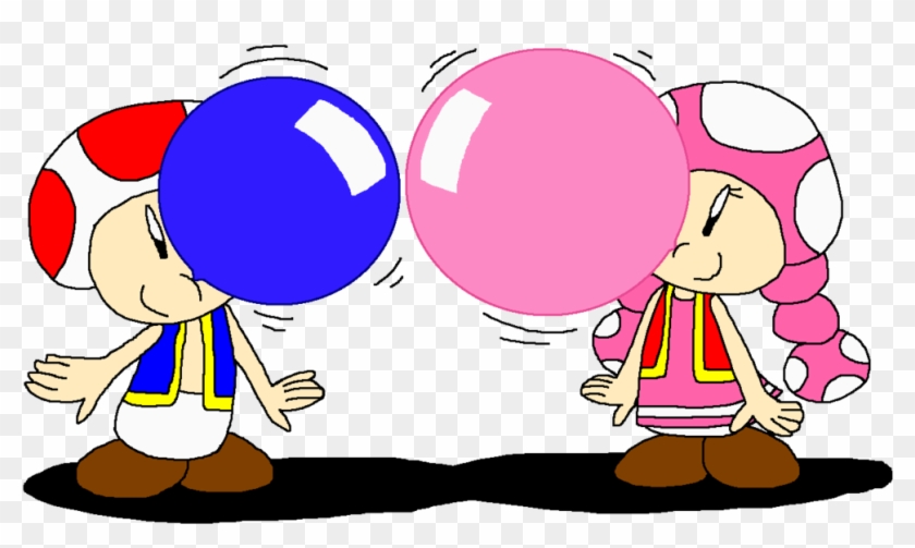 Toad And Toadette Bubble Gum Fan By Pokegirlrules - Cartoon #485754