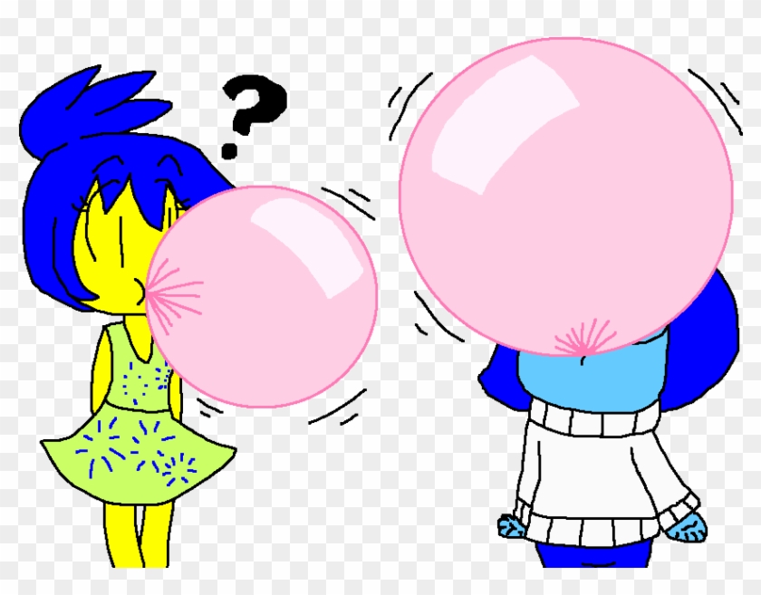 Joy And Sadness Blowing Up Bubble Gum By Pokegirlrules - Cartoon #485781