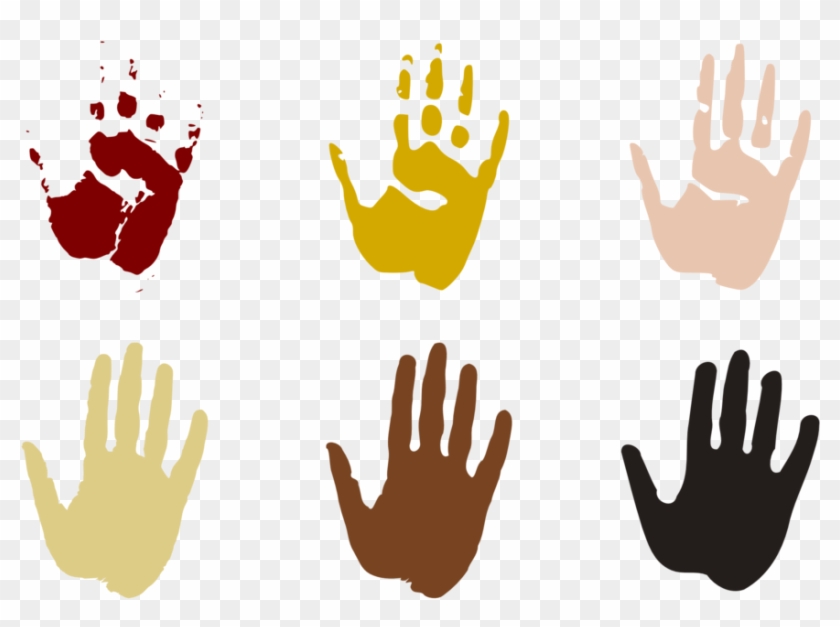 Colorful Hand Prints - Hand Clip Art #485841