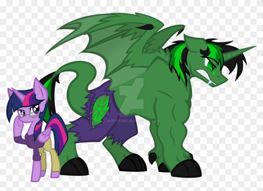 Twilight Sparkle Hulk Dragon By Agentkirin - Hulk My Little Pony #485922