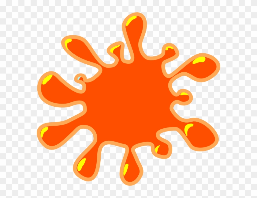 Orange Clipart Splat - Paint Splatter Clip Art #485932