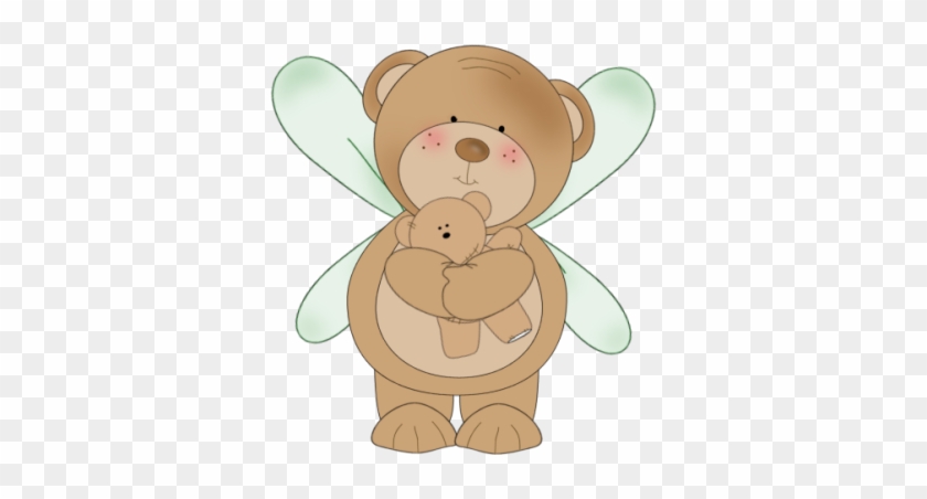 Little Brunette Angel Girl Clipart - Bear Clip Art #486161