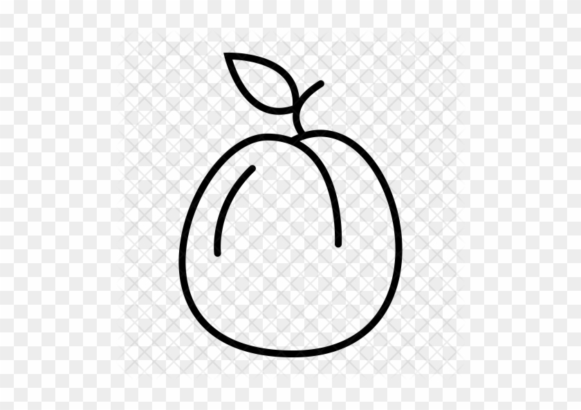 Apricot Icon - Line Art #486234