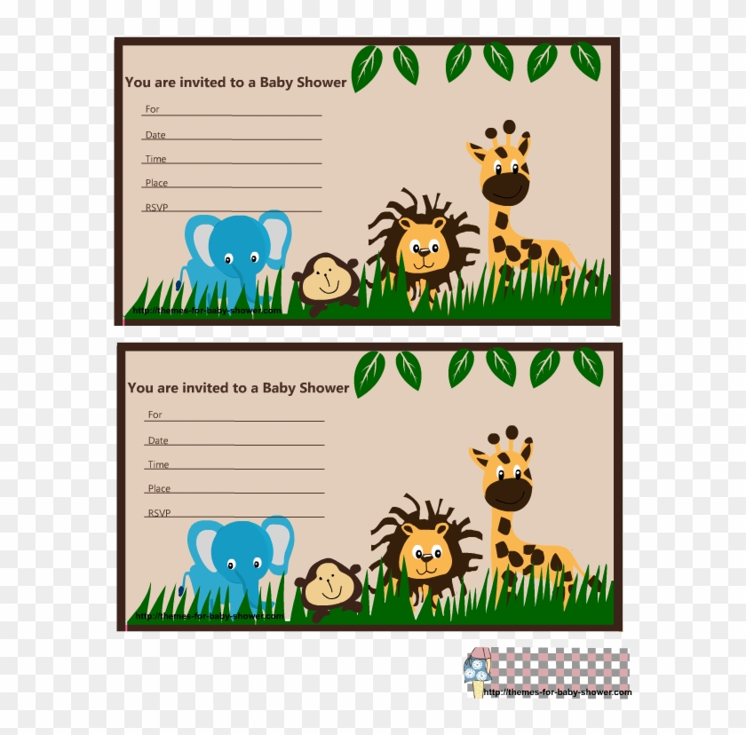 The Jungle For Baby Shower Free Printable Kit Oh - Cartoon #486286