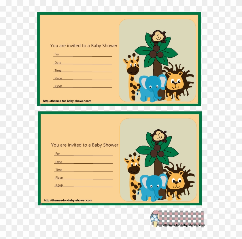 Adorable Safari Baby Shower Invitations - Invitaciones Para Imprimir De Baby Shower Safari #486301