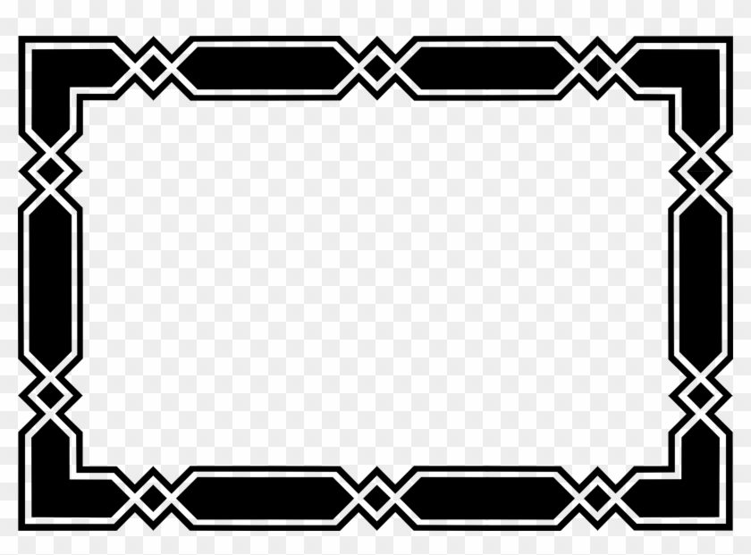 Frame Border Black And White - Black Border Transparent Background #486302