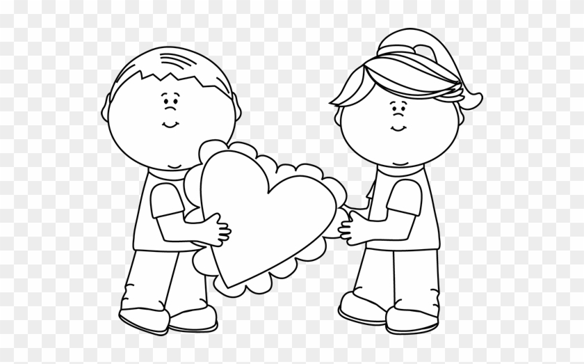 Valentine Images Black And White - Valentines Day Clip Art Black And White #486354