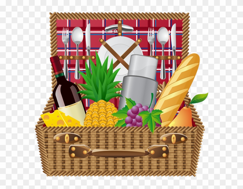 Picnic Basket Picnic Blanket And Basket Clip Art Info - Clipart Picnic Basket #486860