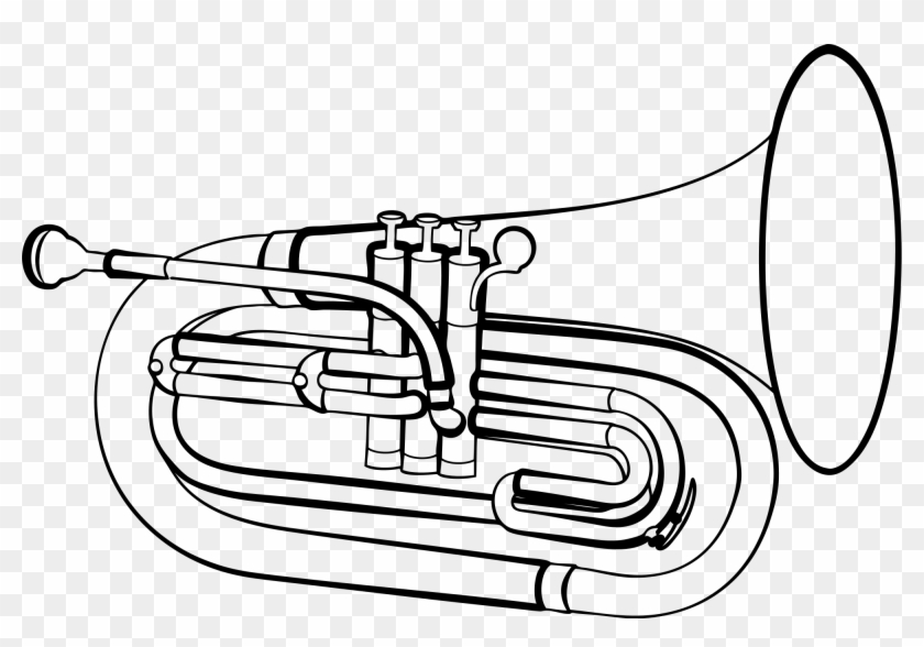 Instrument Clipart Baritone - Marching Baritone Clipart #486961