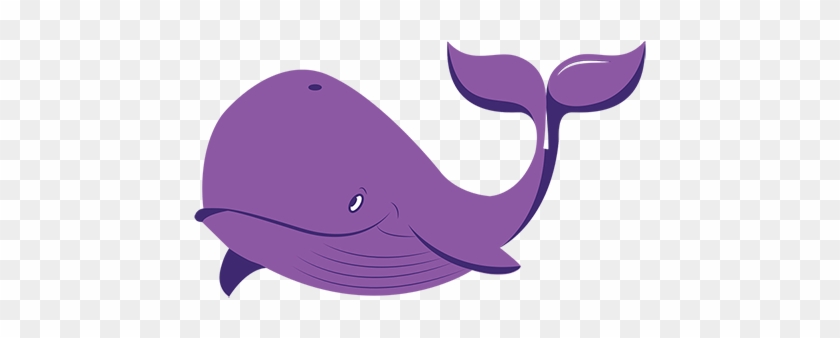 Whale Clipart Purple - Purple Whale Clipart #487190