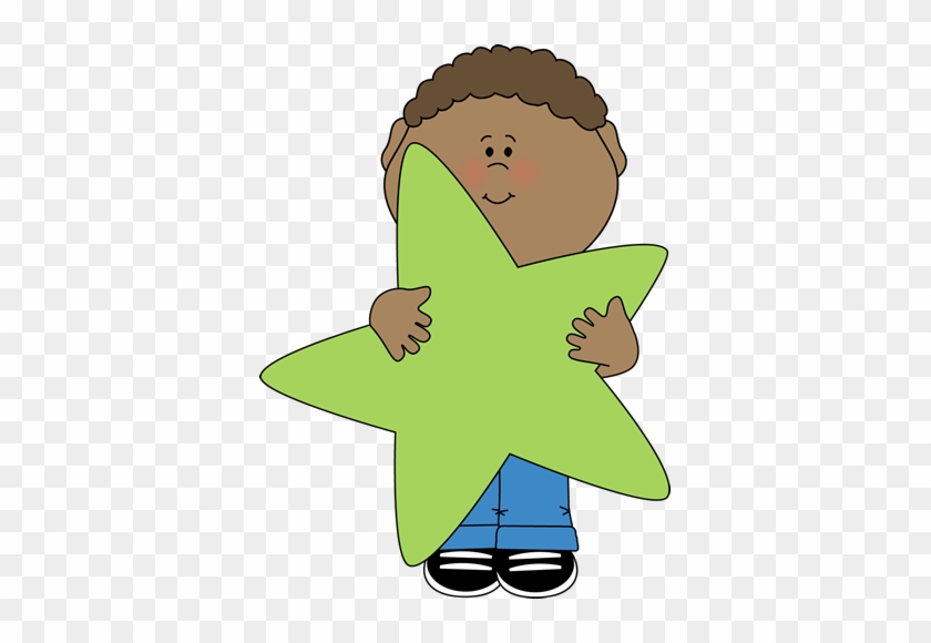 Little Boy Holding A Star - Boy Star Clipart #487226