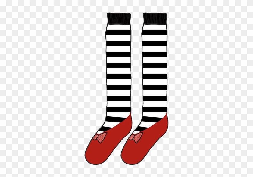 00 Plus Shipping - Went Black And White Socks And Ruby Slippers #487242
