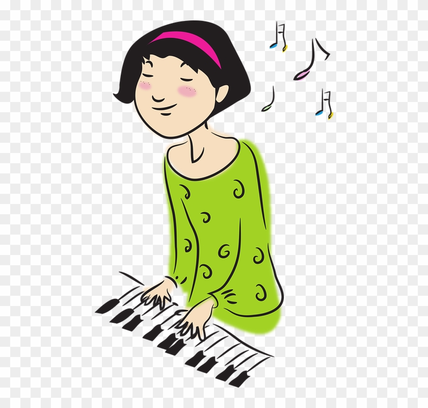 Cartoon Playing Guitar 8, Buy Clip Art - Blank Sheet Music For Piano: Treble Clef #487258