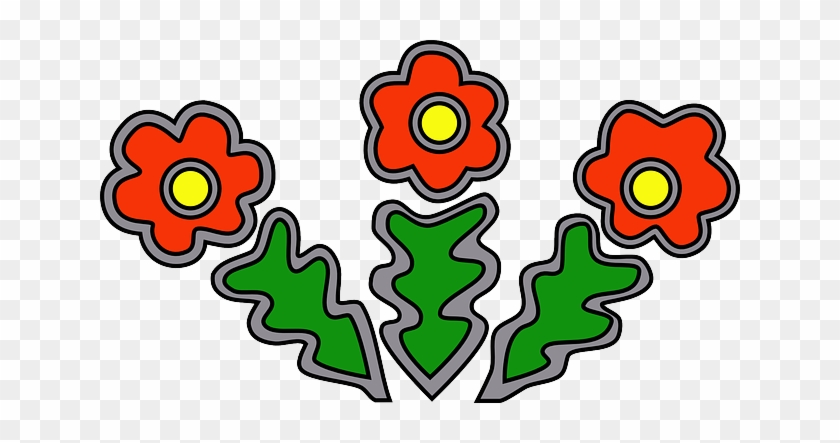 Bouquet Flowers, Red, Spring, Bouquet - Clip Art #487298