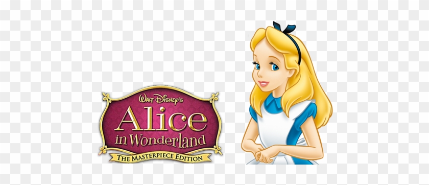 Alice In Wonderland Movie Image With Logo And Character - Alice In Wonderland Alice #487315