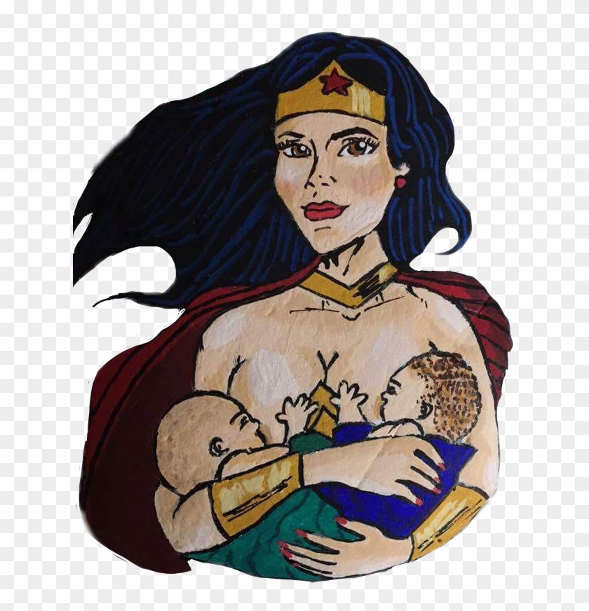 Breastfeeding Mom Wonderwoman Freetoedit - Mother #487343
