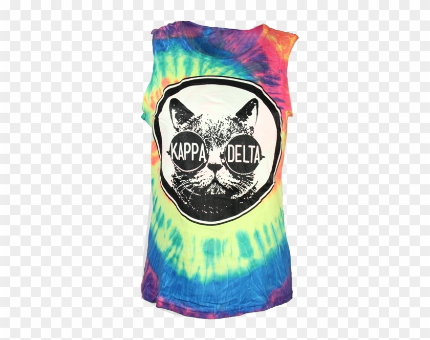 Kappa Delta Cat Tie Dye Tank By Adam Block Design - T-shirt #487399