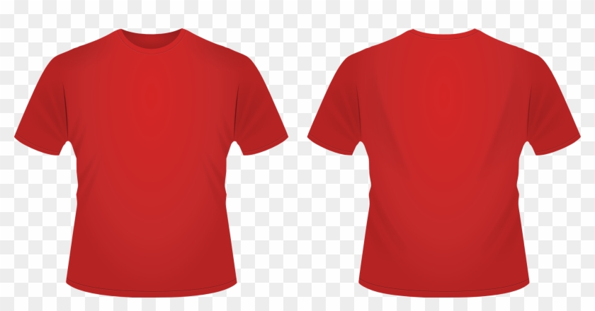 Red T-shirt Clipart - Red T Shirt Front And Back #487432