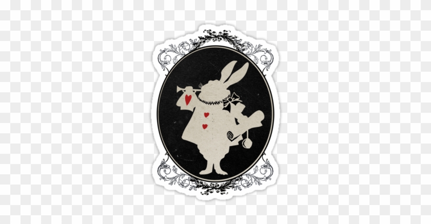 Alice In Wonderland White Rabbit Oval Portrait By Curiousfashion - Alice In Wonderland White Rabbit Oval Portrait By Curiousfashion #487510
