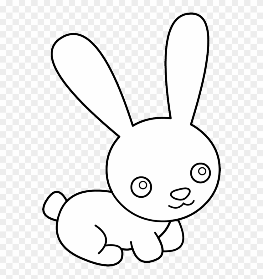 Clipart Of Rabbit - Cute Rabbit Cartoon Black And White #487548