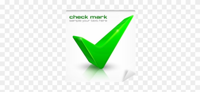Green Check Mark Isolated On White, Vector Illustration - White #487771