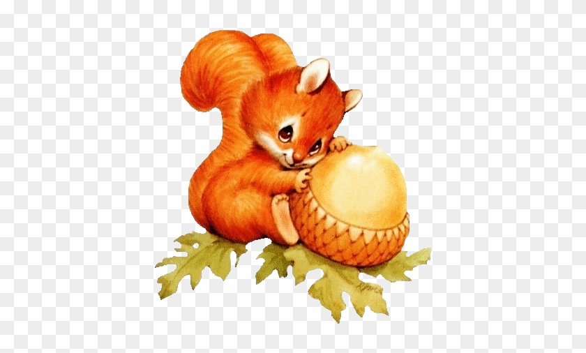 Acorn Clipart Baby Squirrel - Autumn Squirrel Clip Art #487859