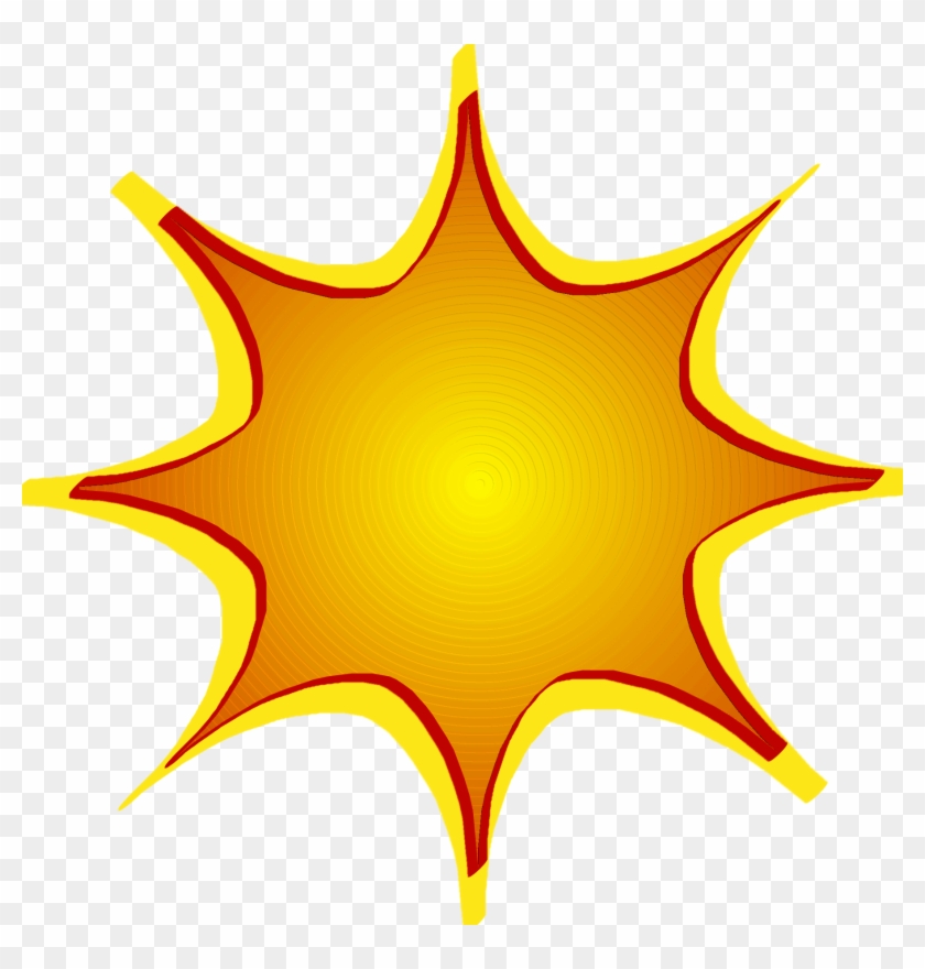 Starburst Orange Clip Art - Starburst Orange Clip Art #488175