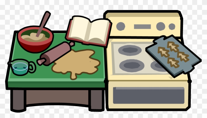 Make And Bake Kitchen - Club Penguin Furniture Id #488238