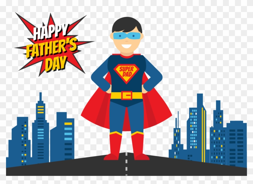 Father Superhero Illustration - Happy Fathers Day Superhero #488364