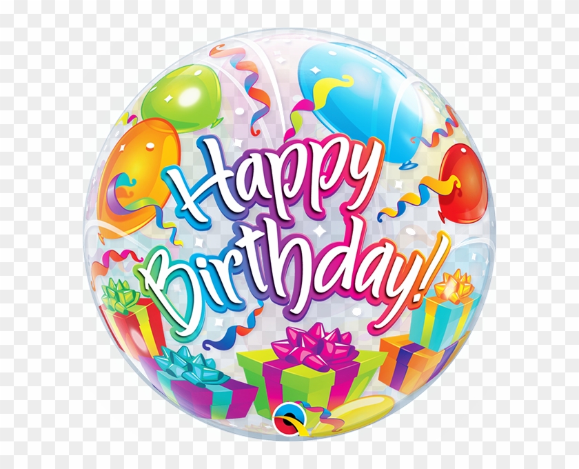 Happy Birthday Surprise Balloon - 22" Birthday Surprise Plastic Bubble Balloons - Mylar #488414