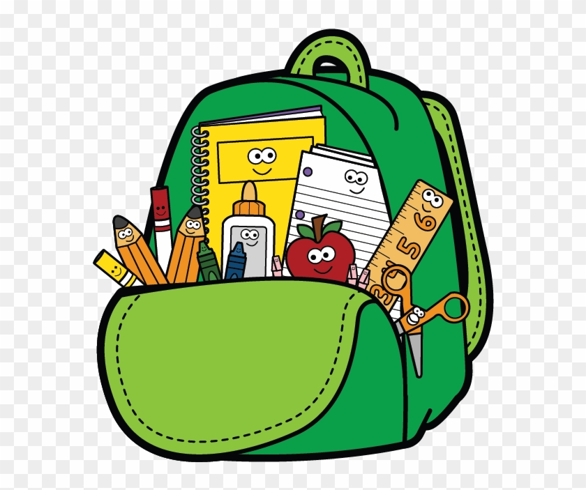 Backpack, School Supply - School Bag Clipart #488419