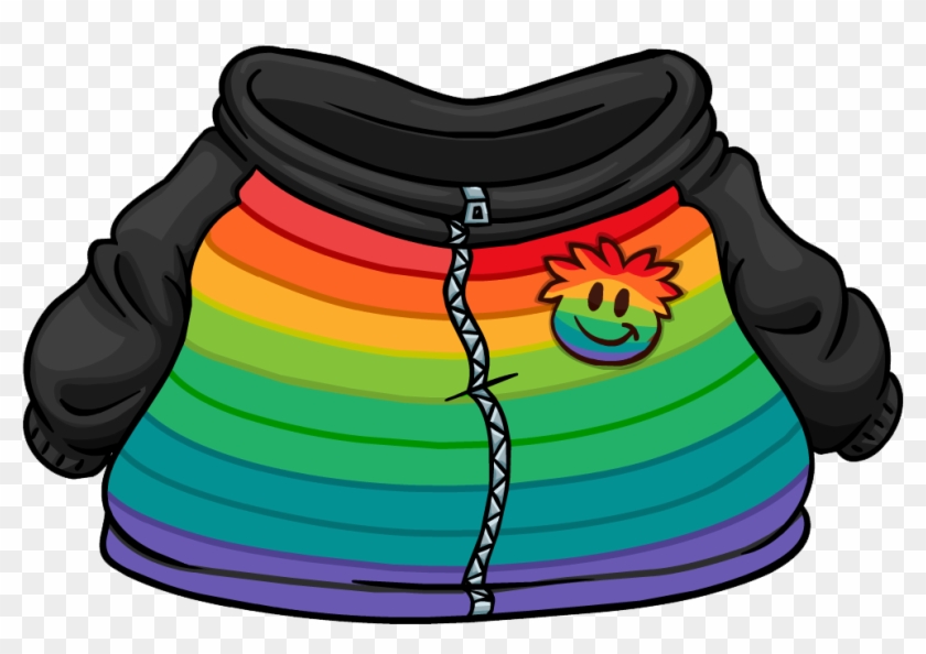 Rainbow Puffle Hoodie - Wiki #488476
