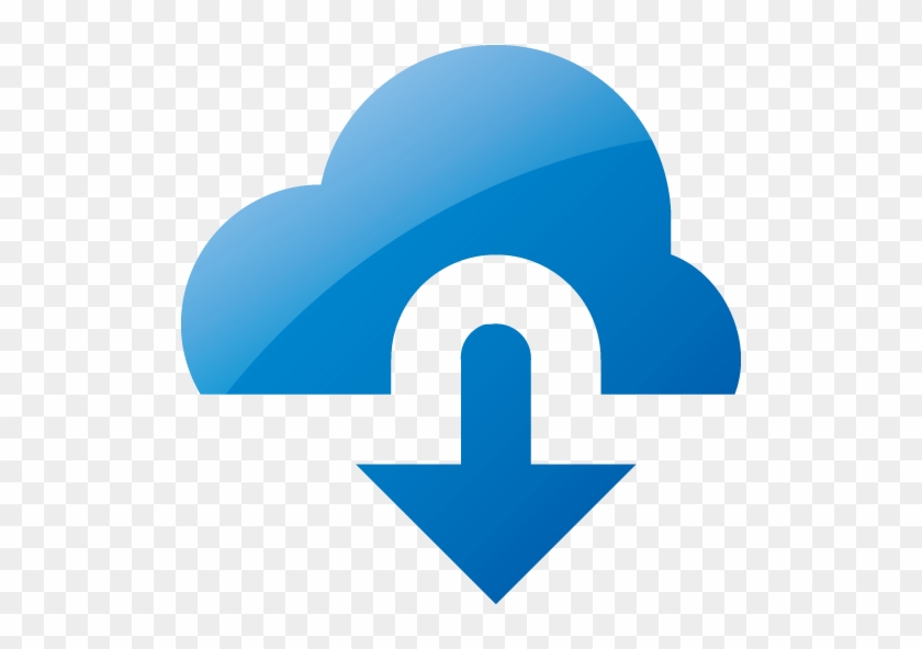 Web 2 Blue Cloud Download Icon - Cloud Download Icon Blue #488532