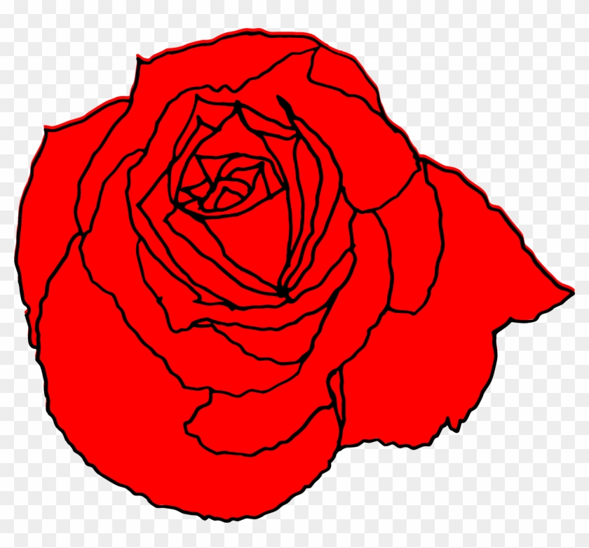 15 Simple Roses Drawings - Red Roses Simple Drawing #488537