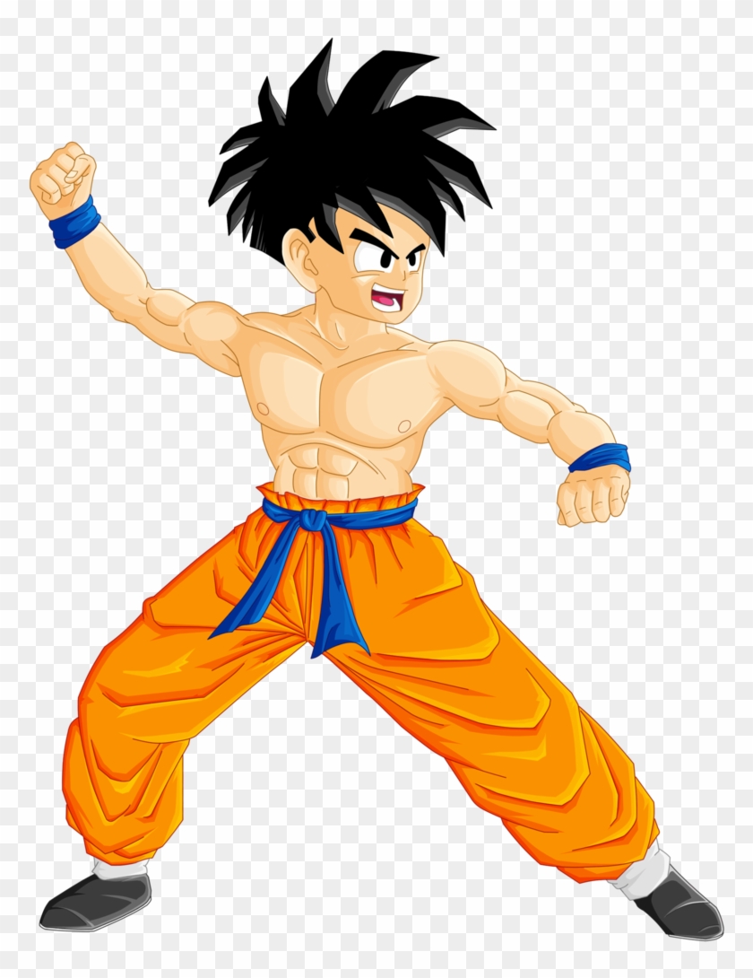 Teen Gohan Training Stance - Shirtless Teen Gohan #488751