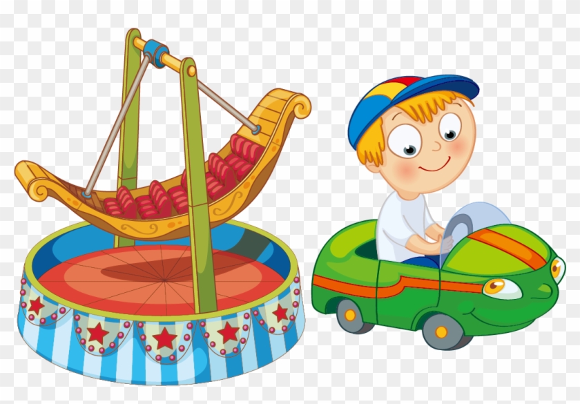 Amusement Ride Amusement Park Traveling Carnival Clip - Vector Graphics #488797