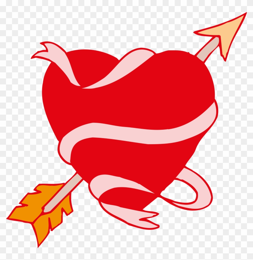 Love Hearts Drawing Ribbon Clip Art - Love Hearts Drawing Ribbon Clip Art #489013