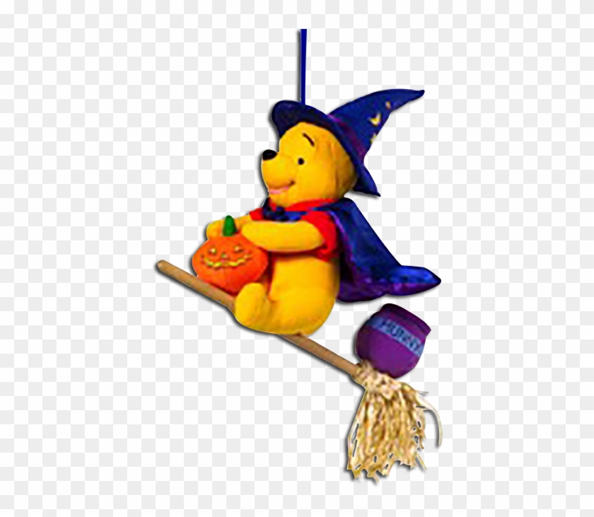 Winnie The Pooh Halloween Decoration Witch Broom Hanging - Winnie-the-pooh #488900