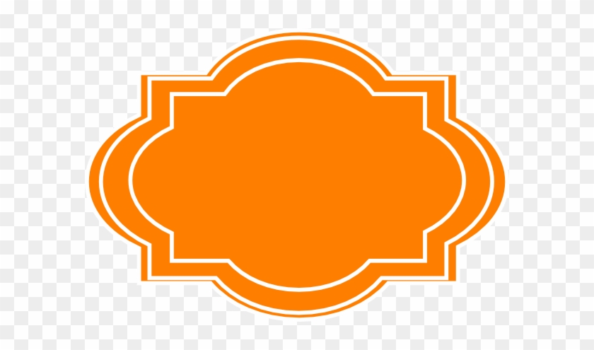 Decorative Label-orange Clip Art At Clker - Clip Art Decorative Label #489267
