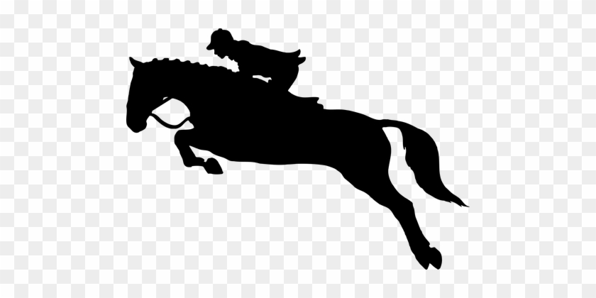 Dressage Horse Jockey Jumping Ride Riding - Show Jumping Horse Silhouette #489422