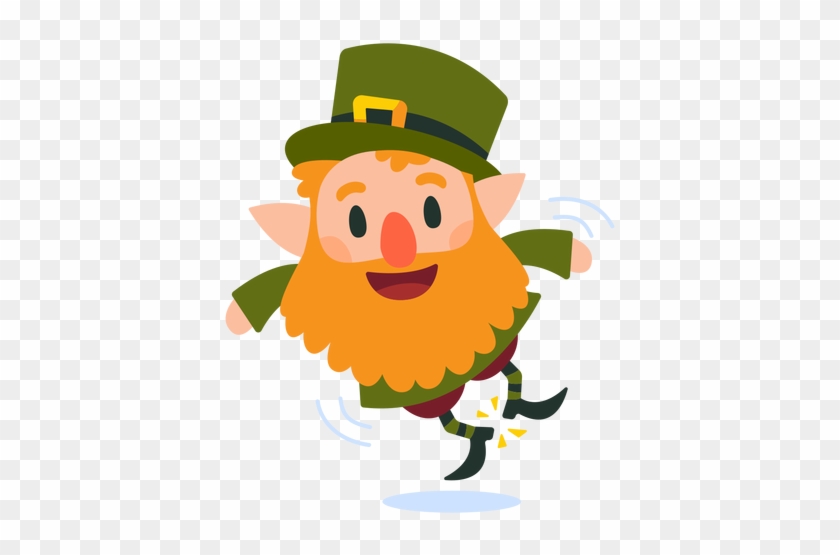 Leprechaun Clicking Heels Cartoon Transparent Png - St Patrick Illustration #489442