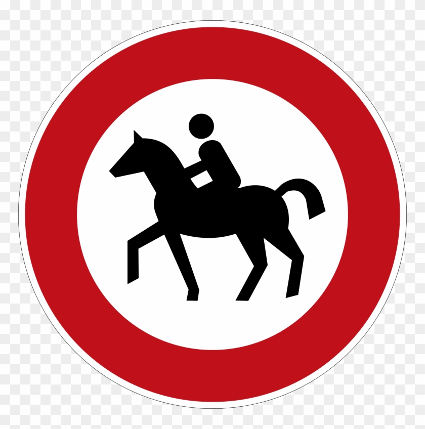 Verbot Für Reiter, Stvo - Man Riding Horse Clipart #489466