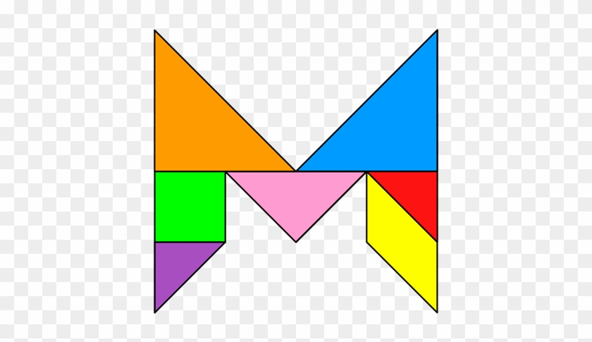 Tangram Letter M - Tangram Puzzle Letters #489545