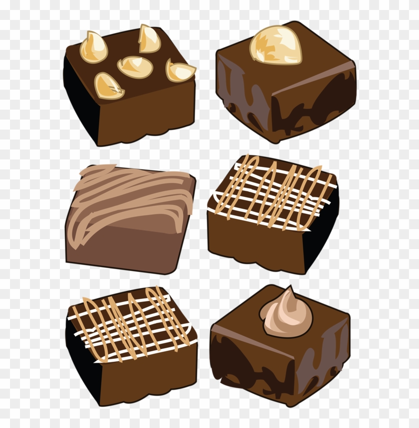 Set Of Cookies And Cakes - Brownies Clipart #489672