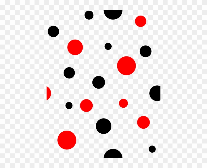 Black - Red And Black Polka Dot #489678