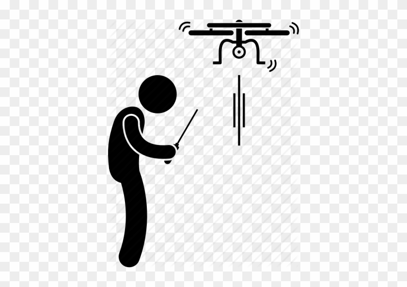 Drone Clipart Control - Flying Drone Icon #489795