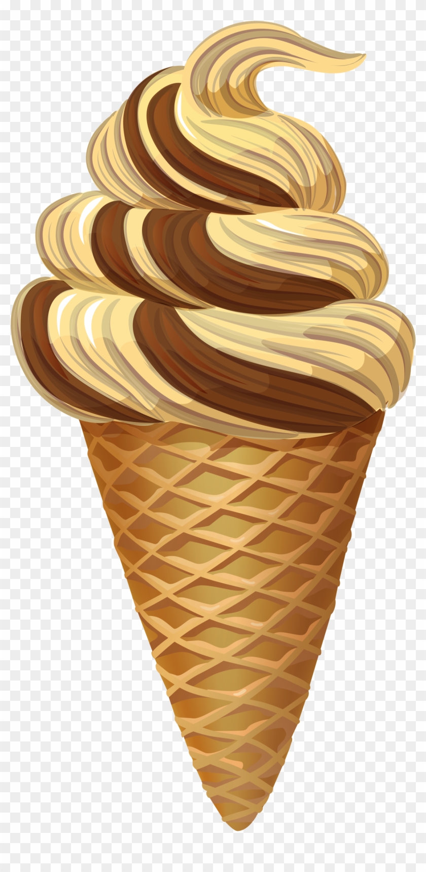 Chocolate Clipart Aiskrim - Caramel Ice Cream Cone #489915