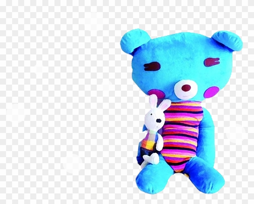 Blue Bear Cartoon Bunny - Blue Bear Cartoon Bunny #490239