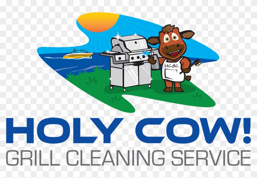 Holy Cow Grill Cleaning - Cow Bbqing Cartoon #490325