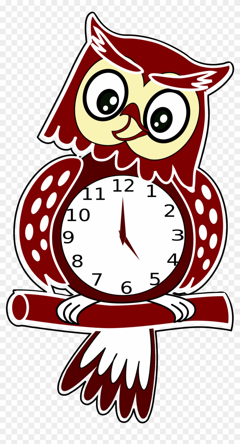 Owl Cartoon Png 23, Buy Clip Art - Clock #490515